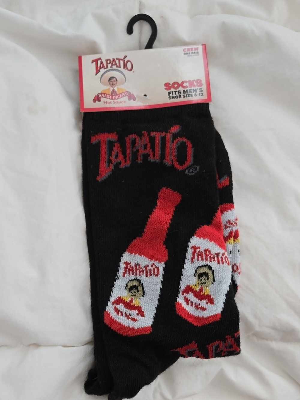 Black & Red Crew Socks for Men - Tapatio